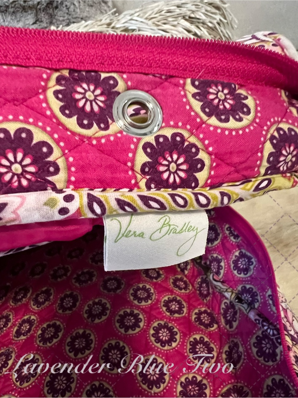 VERA BRADLEY Very Berry Paisley 2010 Essential Backpack Pink Purple Y2K Padded - Picture 16 of 17